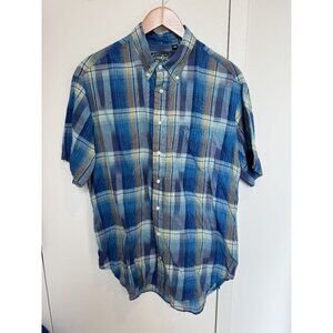 Gitman Vintage Blue Batik Madras Short Sleeve Shirt